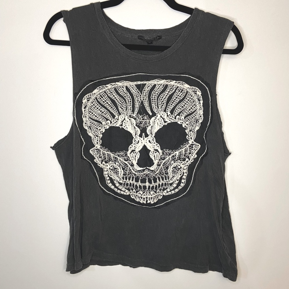 Embroidered SKULL Tank 💀 boho halloween vibes